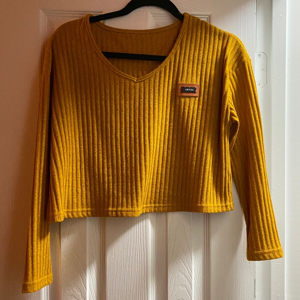Cropped Yellow Sweater